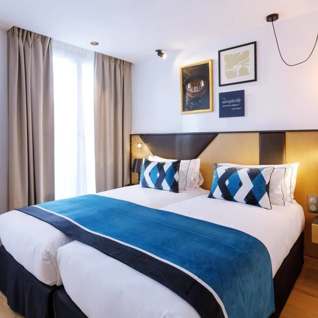غرفة بسريرين منفصلين، Hotel Star Champs Elysees 1/6