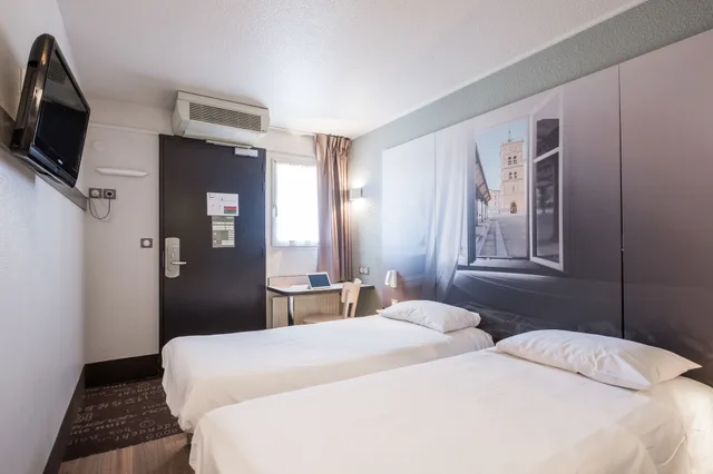 غرفة بسريرين منفصلين، B&B Hotel Strasbourg Nord Artisans 2/4