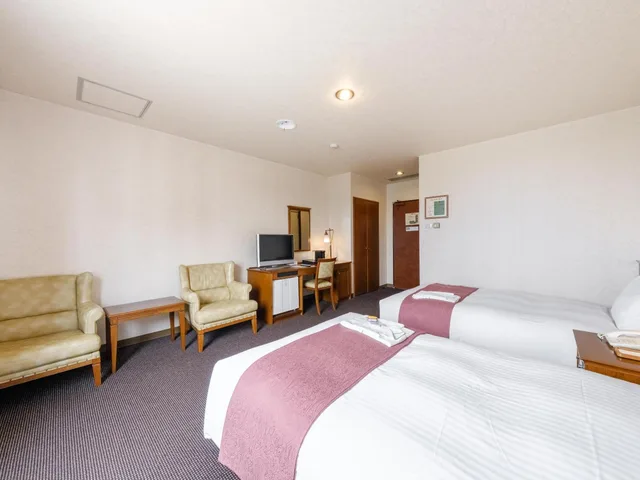 غرفة كبيرة بسريرين منفصلين، Abashiri Central Hotel 4/6