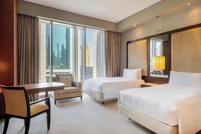 غرفة غراند بسريرين مزدوجين بغرفتي نوم، Jw Marriott Marquis City Center 3/7