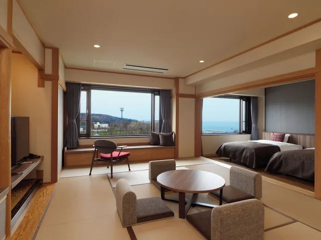 Sunset, Deluxe, Twin Beds, 6 Futon Beds, High Floor، Kiki Shiretoko Natural Resort Ex Shiretoko Prince Hotel Kazanamiki 2/4