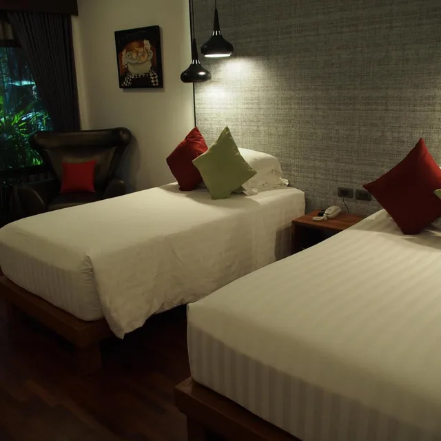 غرفة قياسية بسريرين منفصلين بإطلالة على الحديقة، Laluna Resort 6/6