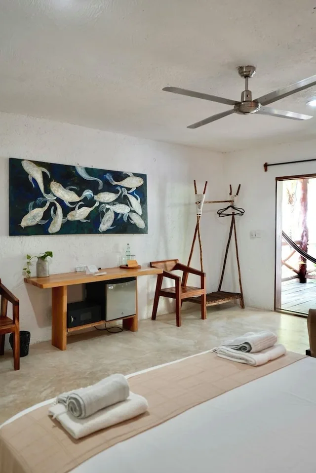 غرفة رباعية بسريرين كوين، Hotel Zomay Holbox 4/4