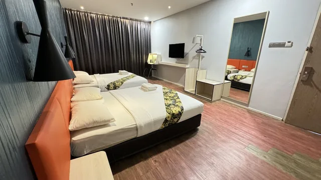 غرفة عائلية بسريرين كوين، Win Win Boutique Hotel Port Dickson 3/7