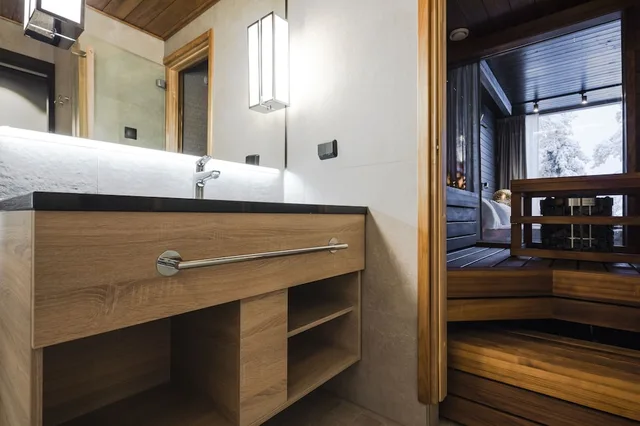 Mystique De Luxe Twin with Sauna.، Lapland Hotels Sky Ounasvaara 5/6
