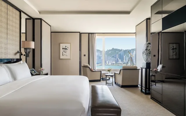 جناح ديلوكس بسرير كينج بإطلالة على المرفأ، The Peninsula Hong Kong 1/9