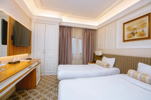 غرفة بريميوم ديلوكس بسريرين منفصلين بإطلالة على المدينة، Theatrum Hotel Baku 1/2