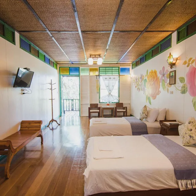 غرفة ديلوكس بسرير مزدوج أو سريرين منفصلين بشرفة، Baan Imm Sook Resort 7/9