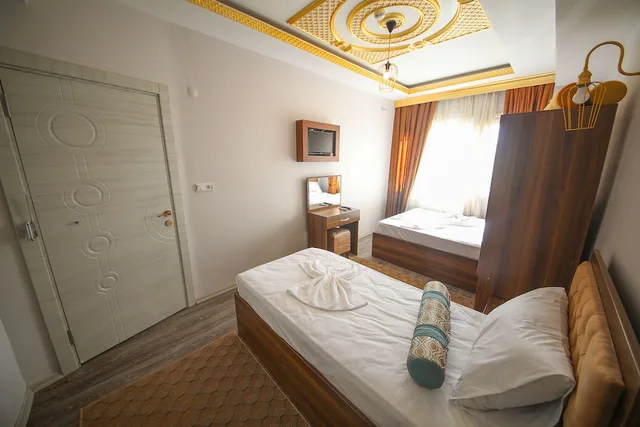 غرفة عائلية ثلاثية بسرير كوين وسرير فردي بإطلالة على البحر، Delbab Hotel 3/5
