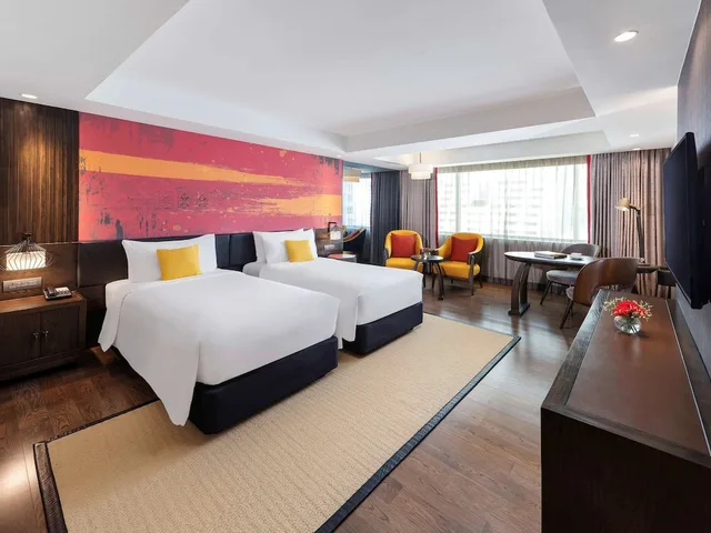 غرفة ديلوكس بسريرين منفصلين بحوض استحمام، Mercure Bangkok Sukhumvit 11 3/10