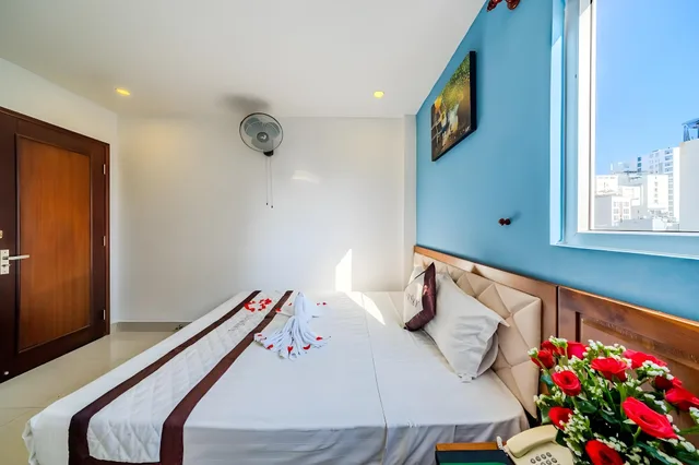 غرفة عائلية بسريرين مزدوجين، New Sky Hotel 1/2