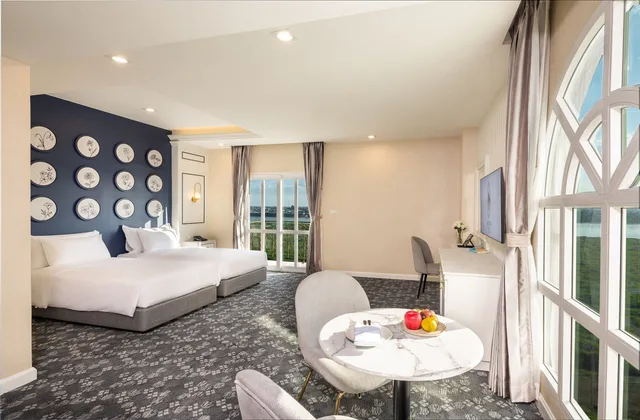 غرفة ديلوكس بسريرين منفصلين بإطلالة على النهر بشرفة، Eastin Hotel Vientiane 6/6