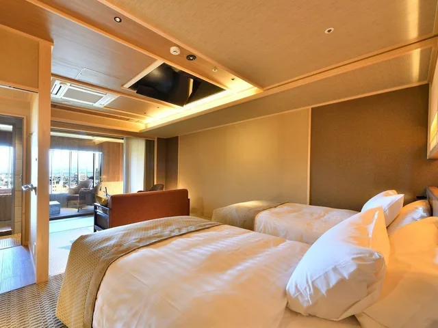 Japanese, Suite, Twin Beds, Outdoor Bath، Yumotokan 1/2