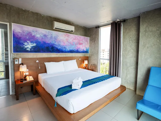 غرفة بريميير ديلوكس بإطلالة على البحر، B2 Sea View Pattaya Boutique Budget Hotel 1/1