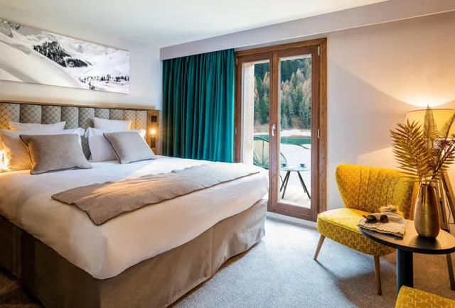 غرفة بسرير مزدوج بإطلالة على الجبل، Tetras Lodge 6/8