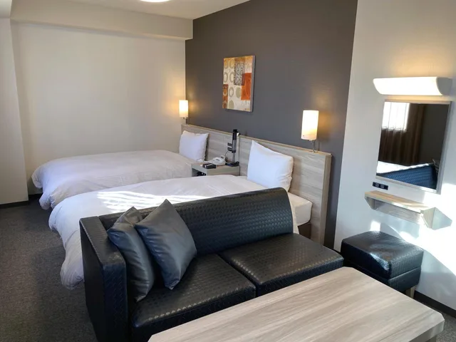 غرفة ديلوكس بسريرين منفصلين، Hotel Route-Inn Yamagata South - in front of University Hospital 2/4