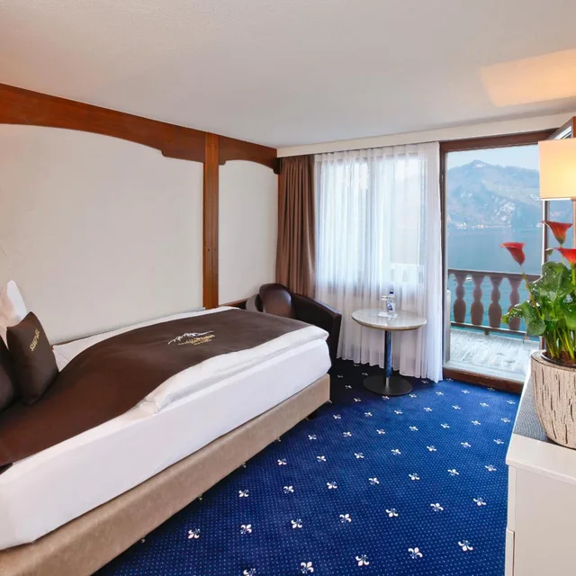 غرفة مفردة بإطلالة على البحيرة، Seehotel Pilatus 4/7