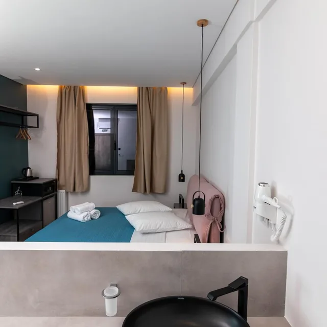 غرفة بسرير مزدوج بحمام خاص، Dunlin Hotel Athens 4/4