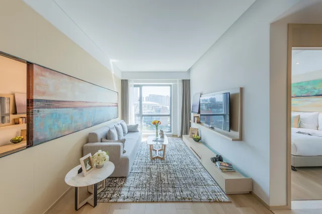 غرفة ديلوكس بسرير كينج بغرفة نوم واحدة، Sincere Residence Changfeng Shanghai 1/1
