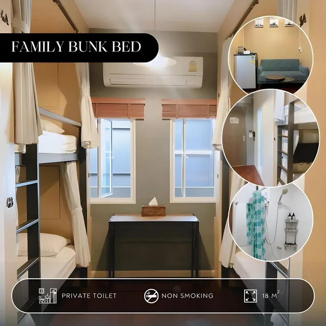 استوديو عائلي بسرير بطابقين، GN Luxury Hostel 1/1