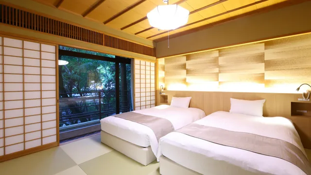 Japanese Western, Quadruple, Indoor Bath، Okuyugawara Onsen Hotel Sansuirou 1/1