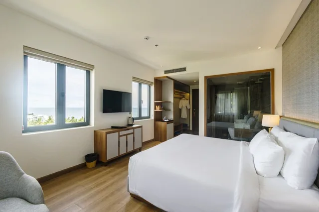 غرفة ديلوكس بسرير كوين بإطلالة على البحر، The Tahiti Beach Hotel Phu Quoc 1/4