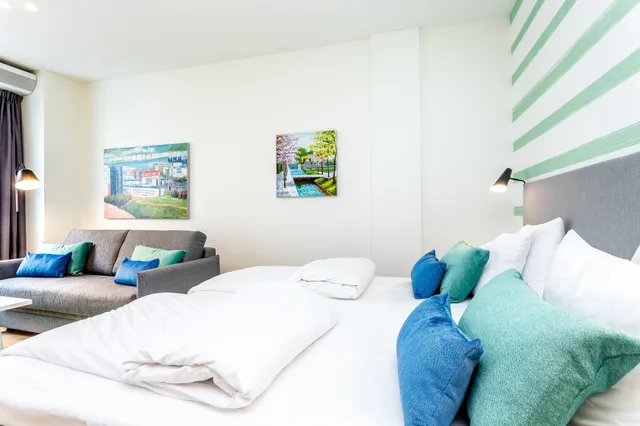 استوديو سوبيريور بسريرين منفصلين مع أريكة، Apartdirect Hammarby Sjostad 4/7