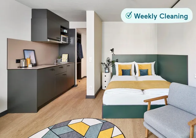 شقة ديلوكس بسرير مزدوج بشرفة، Living Hotel am Olympiapark (Karl Theodor) 2/4