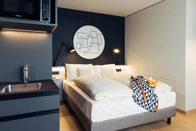 استوديو بسريرين منفصلين، Harrys home Hotel Bern Ostermundigen 1/2