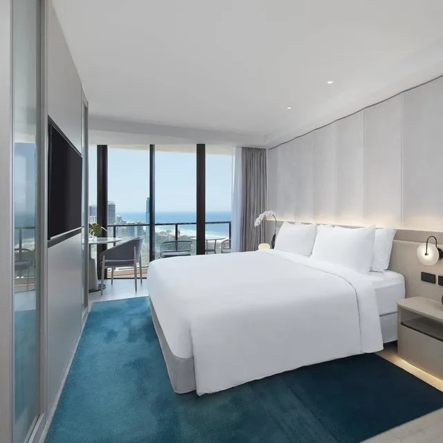 جناح جونيور ركني بإطلالة على البحر بشرفة، Jw Marriott Gold Coast Resort Spa 3/8