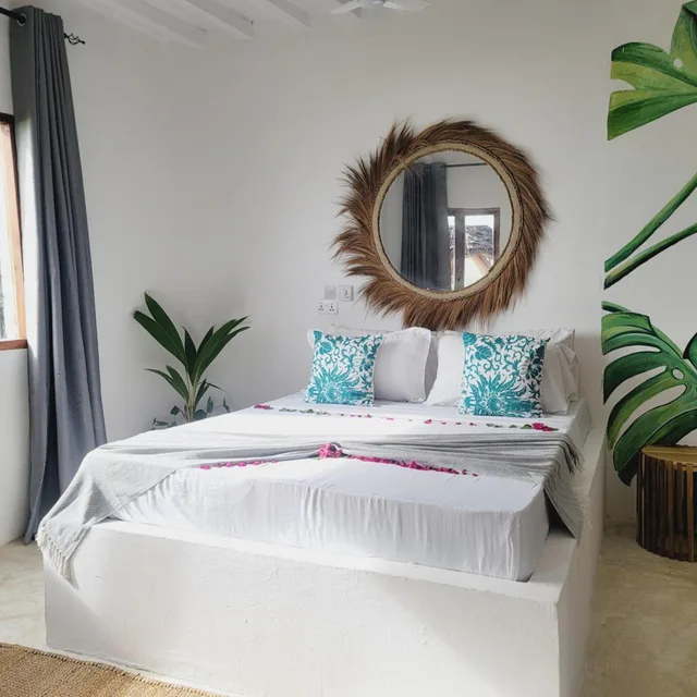غرفة ديلوكس بسرير مزدوج مع سرير إضافي، Garden Beach Bungalows 4/10