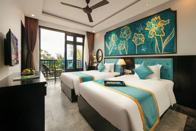 جناح غراند بسريرين منفصلين بإطلالة على النهر بشرفة، Silk River Hoi An Hotel & Spa 1/3