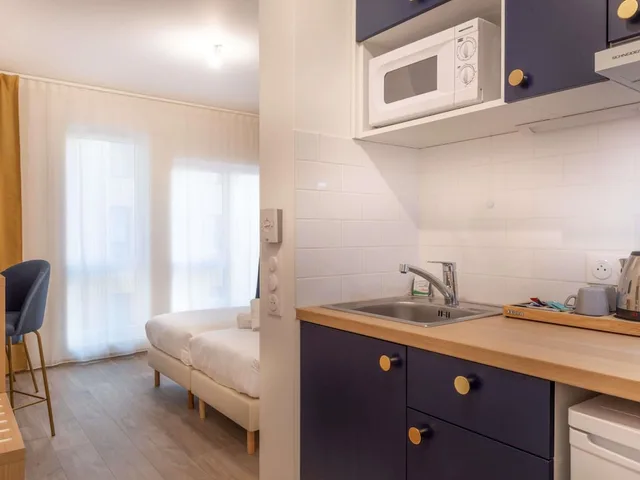 استوديو بسريرين منفصلين، The Originals Residence, Le Monde, Paris Ivry Confluence 5/5