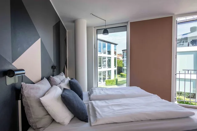 شقة بأربعة أسرّة وسريرين مزدوجين بإطلالة على الفناء بغرفتي نوم، Kolding Hotel Apartments 1/4