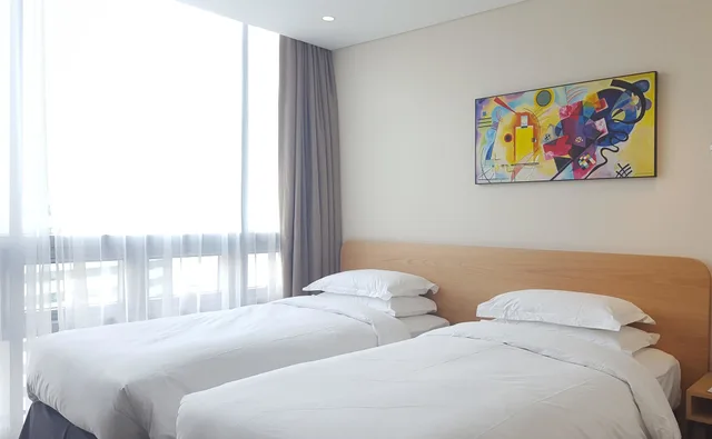 غرفة قياسية بسريرين منفصلين بإطلالة على المدينة، Best Western Haeundae Hotel 3/8