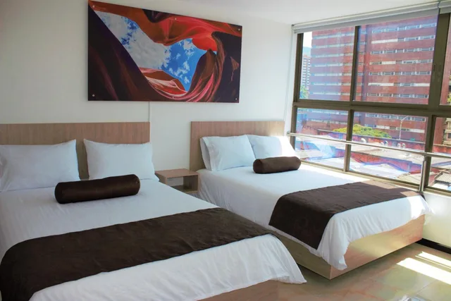 غرفة بسريرين مزدوجين، Hotel Med Estadio 3/7