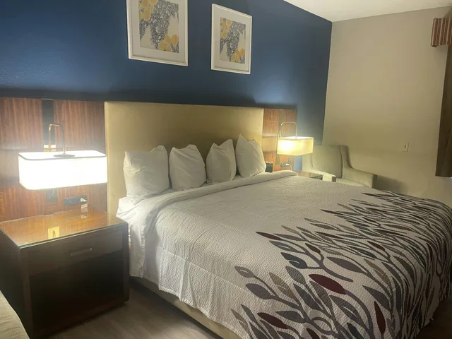 غرفة ديلوكس بسرير كينج بحوض جاكوزي، Red Roof Inn & Suites Hinesville 1/7