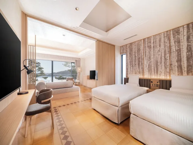 غرفة ديلوكس عائلية بسريرين منفصلين وسريرين مزدوجين مع أريكة، Hotel Anbient Tateshina 2/9