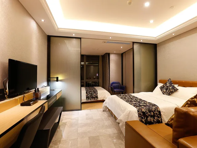 جناح ديلوكس بسريرين منفصلين وسريرين كوين، Pengman International Apartment Hotel (Beijing Road Jiedeng Duhui) 1/2