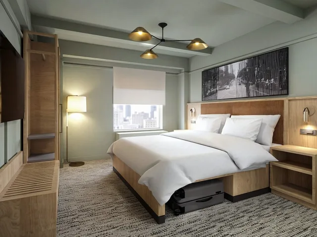 غرفة قياسية بسرير كوين، THE ROW NYC HOTEL 3/10