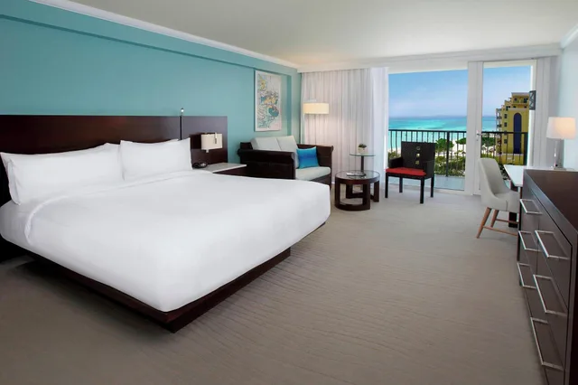 Room, King Bed, Ocean View, Aruba Marriott And Stellaris Casino 2/7