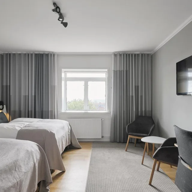 غرفة بريميوم بسريرين كوين بإطلالة على المدينة، Hotel Svendborg 4/9
