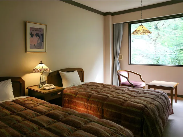 غرفة غربية بسريرين منفصلين، Sumatakyo Onsen Okuoi Kanko Hotel Suikoen 1/2