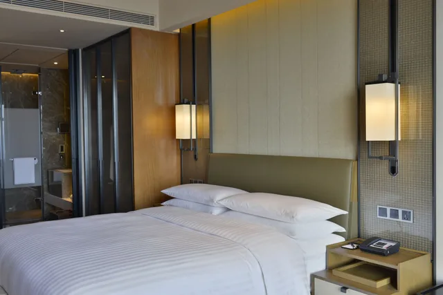غرفة بسريرين مزدوجين بإطلالة على الجبل، Chongqing Marriott Hotel 4/7