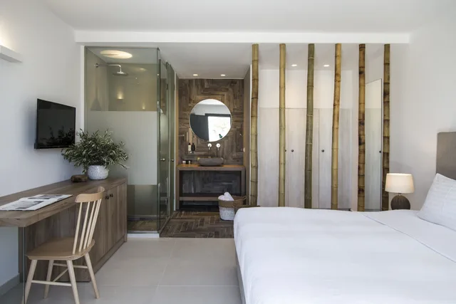 غرفة كلاسيكية بسرير فردي بإطلالة على الحديقة، Ftelia Bay Boutique Hotel 6/6