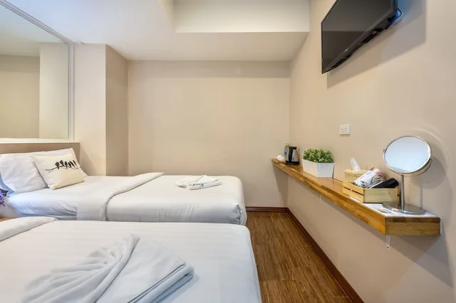 غرفة قياسية بسرير كوين، De Lavender Bangkok Hotel 5/8