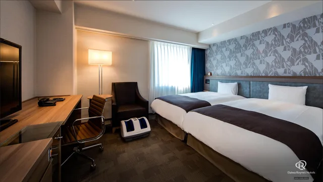 غرفة ركنية مفردة بسريرين منفصلين في المبنى الرئيسي، Daiwa Roynet Hotel Tokushima-Ekimae 1/1
