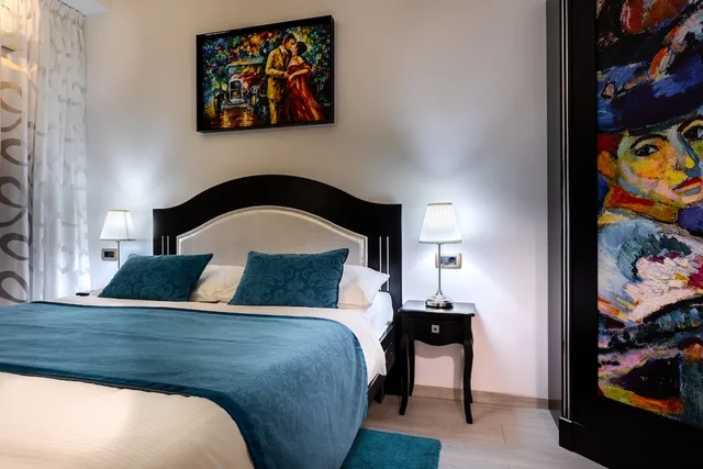 غرفة بسرير مزدوج بإطلالة على البحر بشرفة، Heritage Hotel Forza 7/10