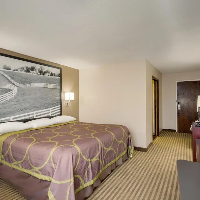 غرفة بسرير كينج لذوي الإعاقة، Super 8 by Wyndham Lexington/Hamburg Area 2/4