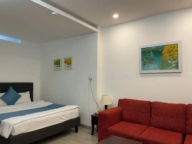 استوديو أساسي بسرير كوين، Saigon South Serviced Apartments 1 1/5